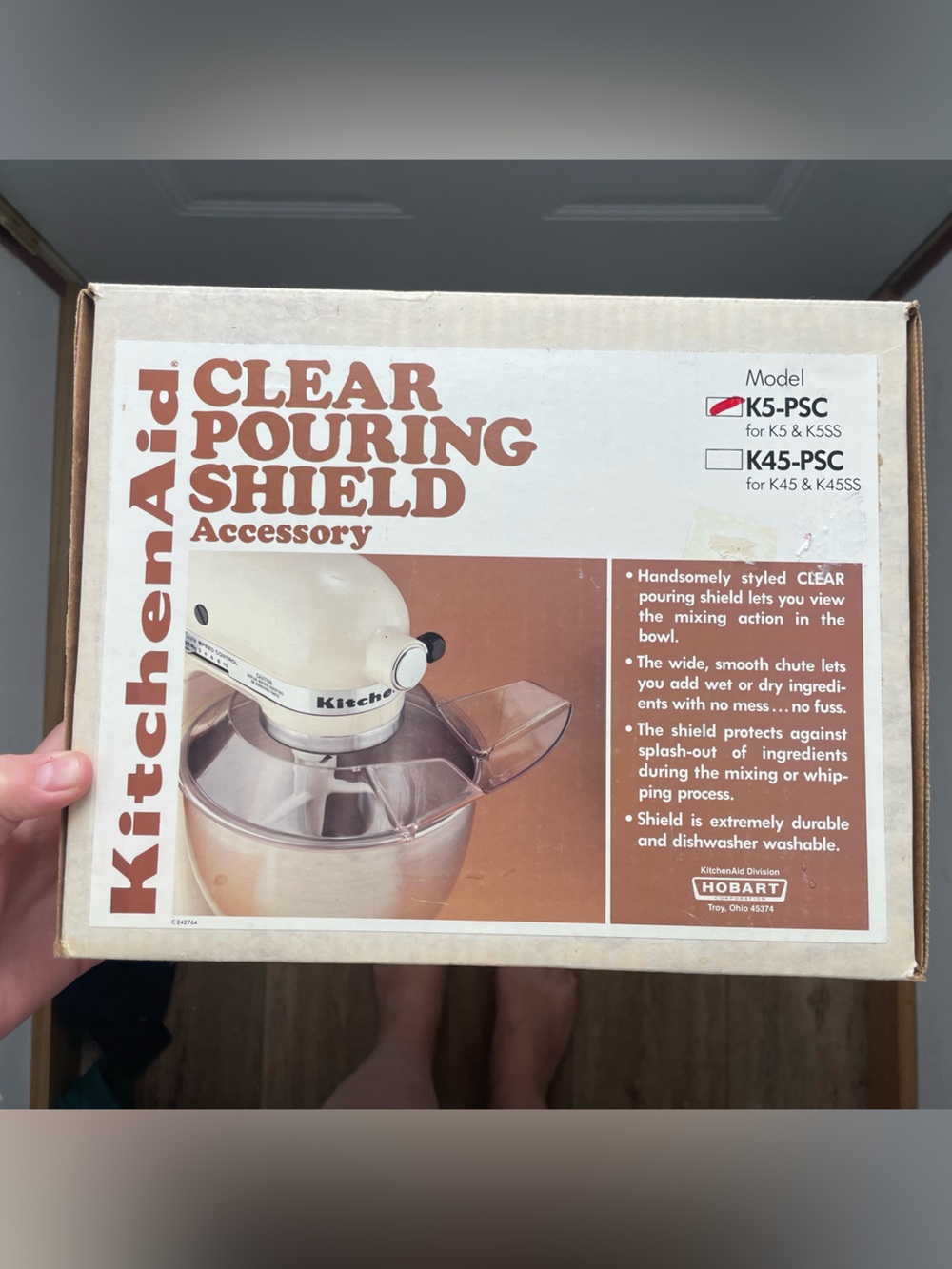 NWT KitchenAid Clear Pouring Shield in Transparent Finish